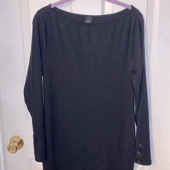 River Island Ribbed Bodycon Side Slit Midi Dress - Picture 3 of 9